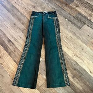 BrazilRoxx Jeans Womens 4 Green
Denim Straight Leg High Rise
Embellished Beaded